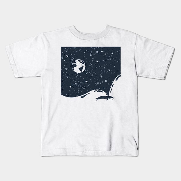 The night sky is the ocean Kids T-Shirt by peggieprints